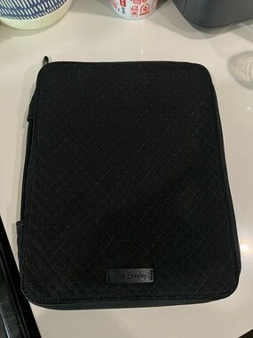 Vera Bradley Black Quilted Iconic Tablet Tamer Organizer